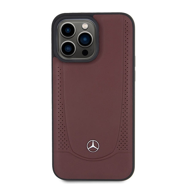 Mercedes MEHCP15LARMRE iPhone 15 Pro 6.1’’ red/red hardcase Leather Urban Bengale - Cell phone cases
