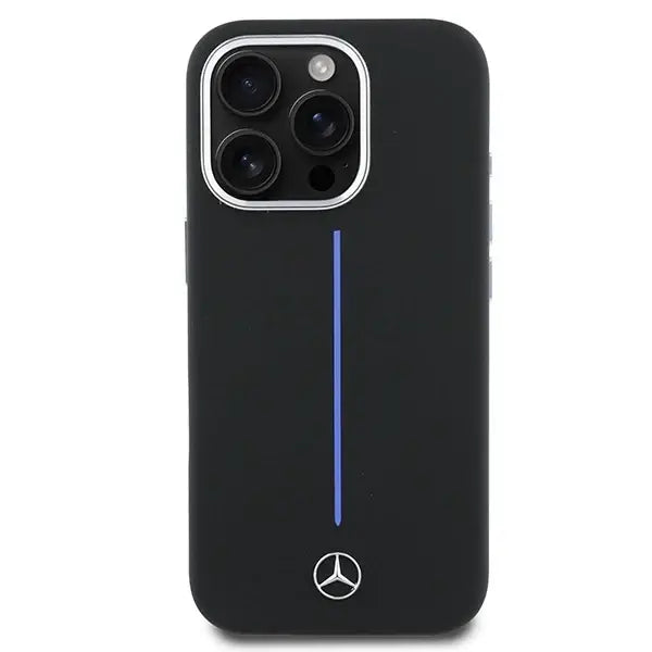 Mercedes Silicone Blue Stripe MagSafe Case for iPhone 16 Pro Max - Black - Cell phone cases and covers<<<HurtelXML