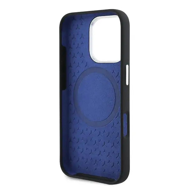 Mercedes Silicone Blue Stripe MagSafe Case for iPhone 16 Pro Max - Black - Cell phone cases and covers<<<HurtelXML