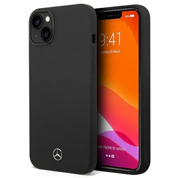 Mercedes Silicone Line case for iPhone 14 - black - Cell phone cases and covers<<<HurtelXML