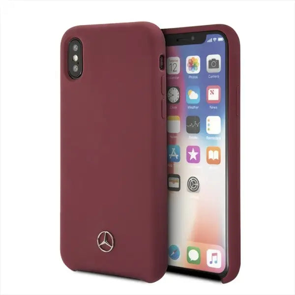 Mercedes Silicone Line iPhone X/XS Case - Red - Cell phone cases and covers<<<HurtelXML