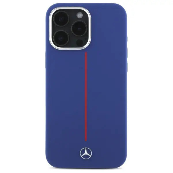 Mercedes Silicone Red Stripe MagSafe Case for iPhone 16 Pro Max - Navy Blue - Cell phone cases and covers<<<HurtelXML