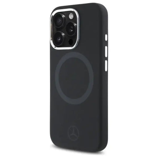 Mercedes Silicone Tonal Logo MagSafe iPhone 16 Pro Case - Black - Cell phone cases and covers<<<HurtelXML