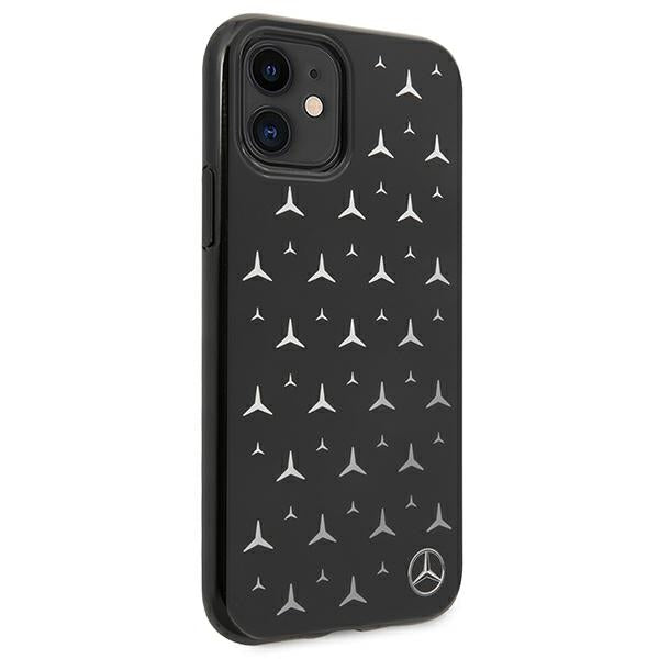 Mercedes Silver Stars Pattern Case for iPhone 11 / Xr - Black - Cell phone cases and covers<<<HurtelXML