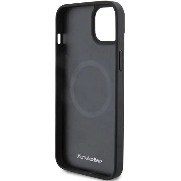 Mercedes Smooth Leather MagSafe case for iPhone 15 Plus - black - Cell phone cases and covers<<<HurtelXML