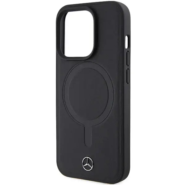 Mercedes Smooth Leather MagSafe case for iPhone 15 Pro Max - black - Cell phone cases and covers<<<HurtelXML