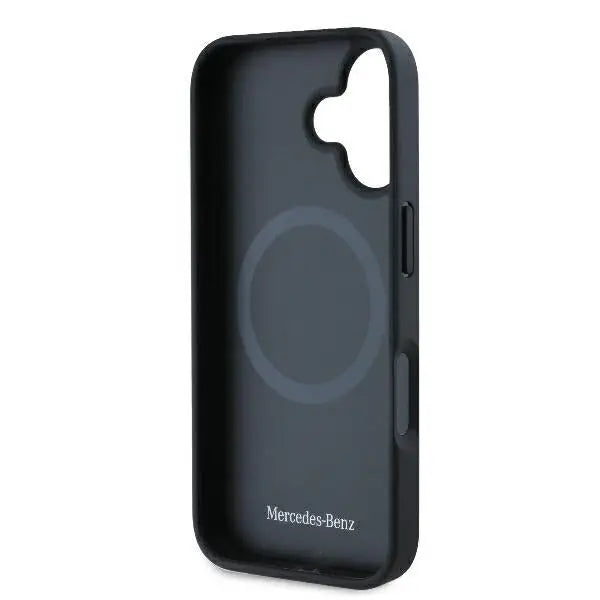 Mercedes Smooth Leather MagSafe iPhone 16 Plus Case - Black - Cell phone cases and covers<<<HurtelXML