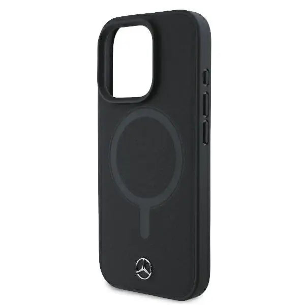 Mercedes Smooth Leather MagSafe iPhone 16 Pro Max Case - Black - Cell phone cases and covers<<<HurtelXML