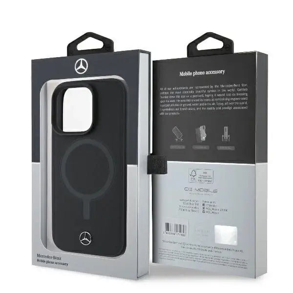 Mercedes Smooth Leather MagSafe iPhone 16 Pro Max Case - Black - Cell phone cases and covers<<<HurtelXML