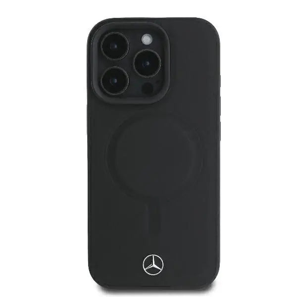 Mercedes Smooth Leather MagSafe iPhone 16 Pro Max Case - Black - Cell phone cases and covers<<<HurtelXML