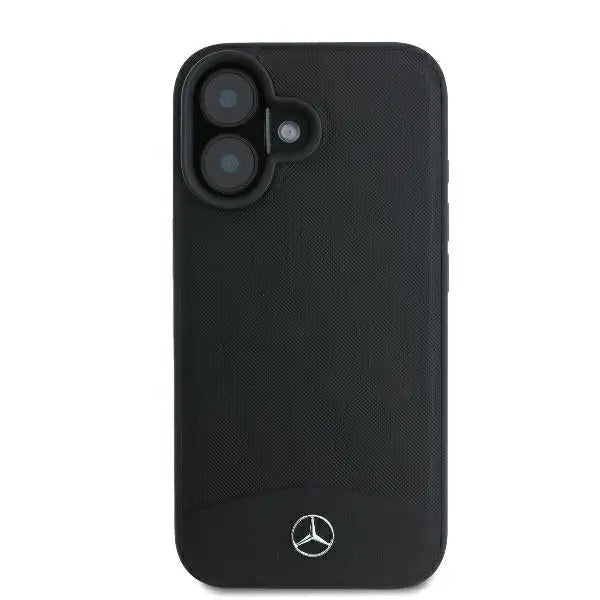 Mercedes Textured And Plain Leather MagSafe case for iPhone 16 - black - Cell phone cases and covers<<<HurtelXML