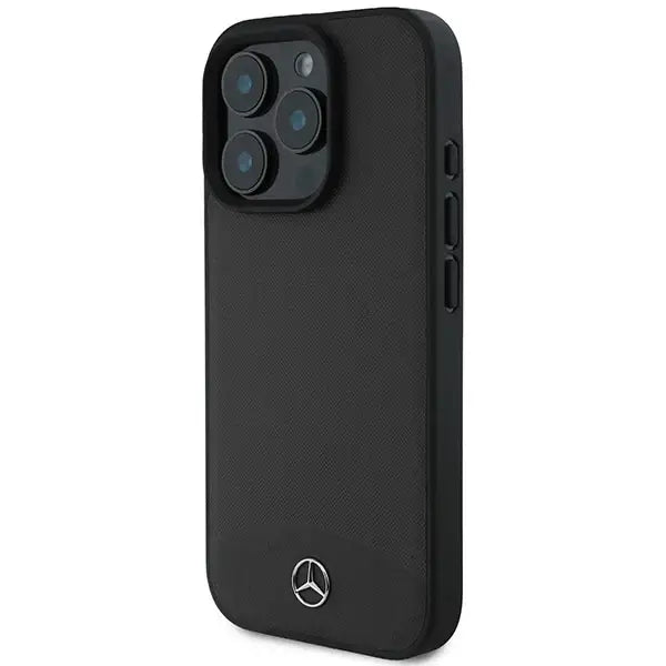 Mercedes Textured And Plain Leather MagSafe case for iPhone 16 Pro - black - Cell phone cases and covers<<<HurtelXML