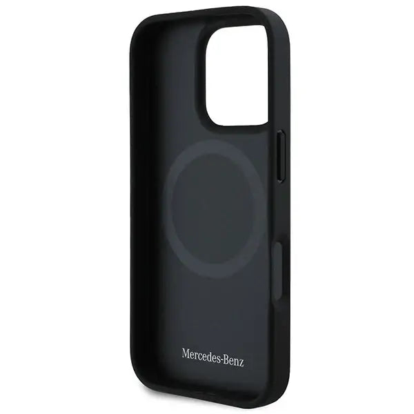 Mercedes Textured And Plain Leather MagSafe case for iPhone 16 Pro - black - Cell phone cases and covers<<<HurtelXML