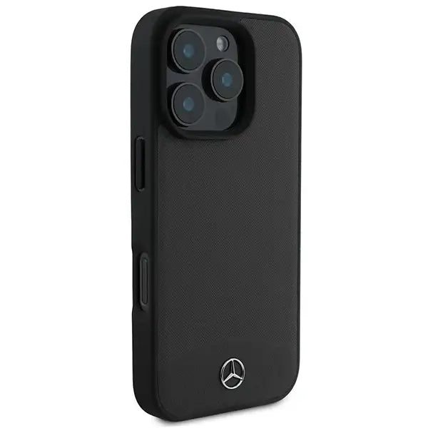 Mercedes Textured And Plain Leather MagSafe case for iPhone 16 Pro - black - Cell phone cases and covers<<<HurtelXML