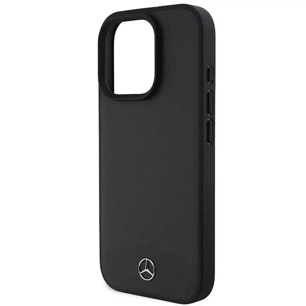 Mercedes Textured And Plain Leather MagSafe case for iPhone 16 Pro - black - Cell phone cases and covers<<<HurtelXML