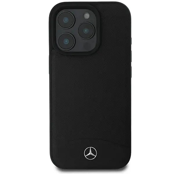 Mercedes Textured And Plain Leather MagSafe case for iPhone 16 Pro - black - Cell phone cases and covers<<<HurtelXML