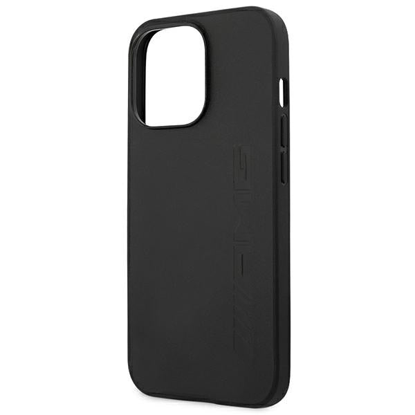AMG AMHCP14LDOLBK iPhone 14 Pro 6.1 "black / black hardcase Leather Hot Stamped