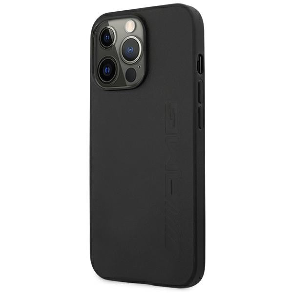 AMG AMHCP14LDOLBK iPhone 14 Pro 6.1 "black / black hardcase Leather Hot Stamped
