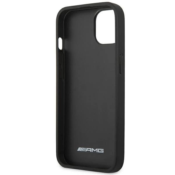 AMG AMHCP14SGSEBK iPhone 14 6.1 "black / black hardcase Leather Debossed Lines