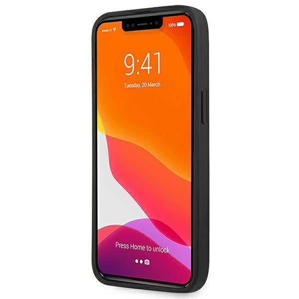 AMG AMHCP14XDOLBK iPhone 14 Pro Max 6.7 "black / black hardcase Leather Hot Stamped
