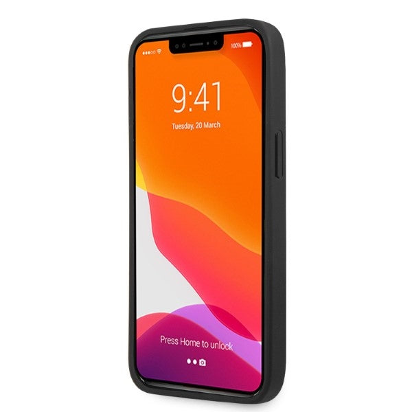 AMG Leather Curved Lines case for iPhone 13 Pro Max - black