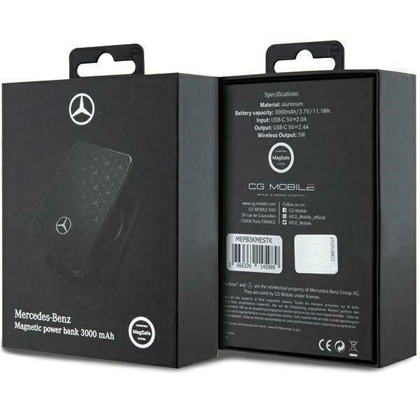 Powerbank Mercedes Stars Pattern MagSafe 5W 3000mAh - black