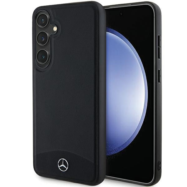 Mercedes Leather Textured &amp; Plain MagSafe case for Samsung Galaxy S24+ - black