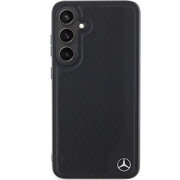 Mercedes Leather Debossed Line MagSafe case for Samsung Galaxy S24+ - black