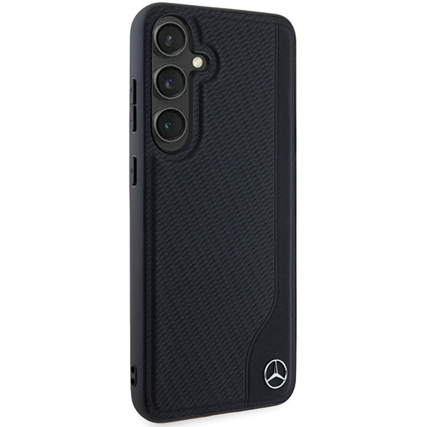 Mercedes Leather Debossed Line MagSafe case for Samsung Galaxy S24+ - black