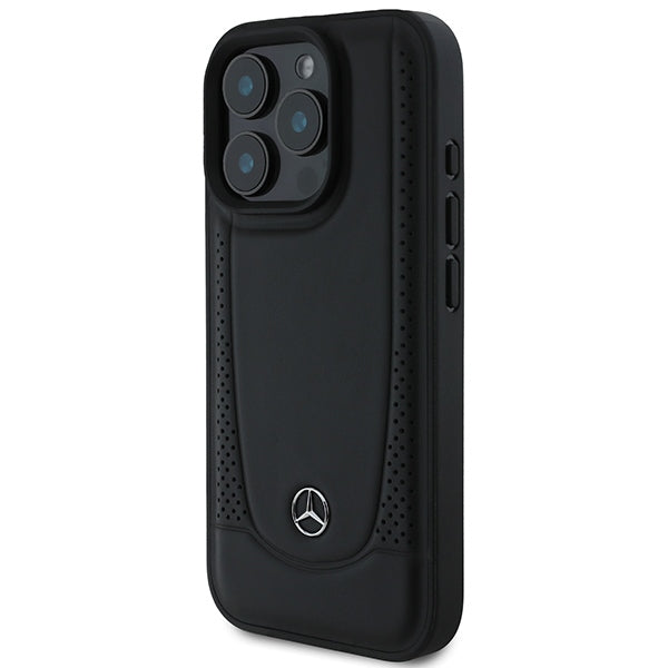 Mercedes Leather Urban Case for iPhone 16 Pro Max - Black