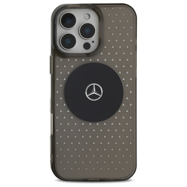 Mercedes MB Case Star Pattern for iPhone 16 Pro - Black