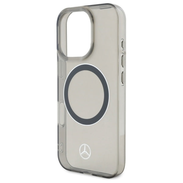 Mercedes Silver Ring MagSafe iPhone 16 Pro Case - Black
