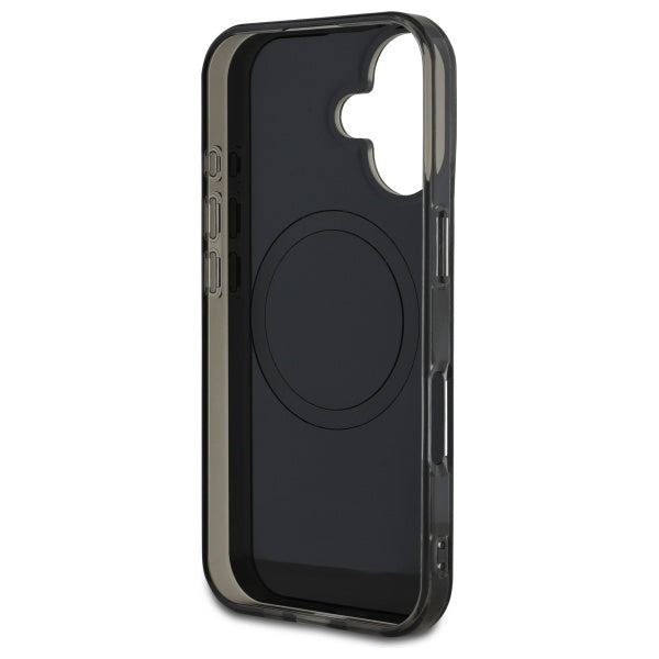 Mercedes MB Double Layer Crossed Lines MagSafe case for iPhone 16 - black