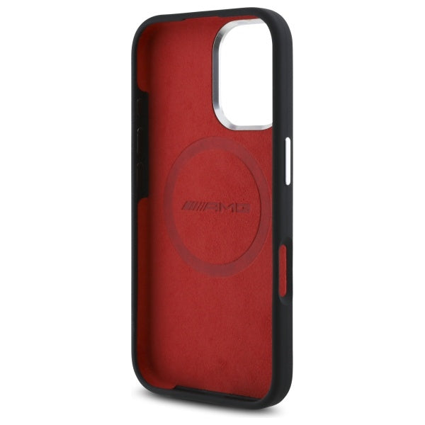AMG Silicone Graphics MagSafe case for iPhone 16 - black