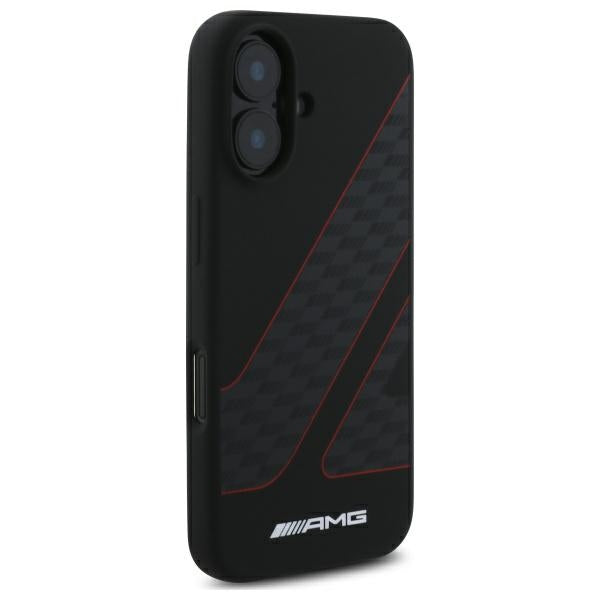 AMG Checkered Flag Pattern MagSafe iPhone 16 Case - Black