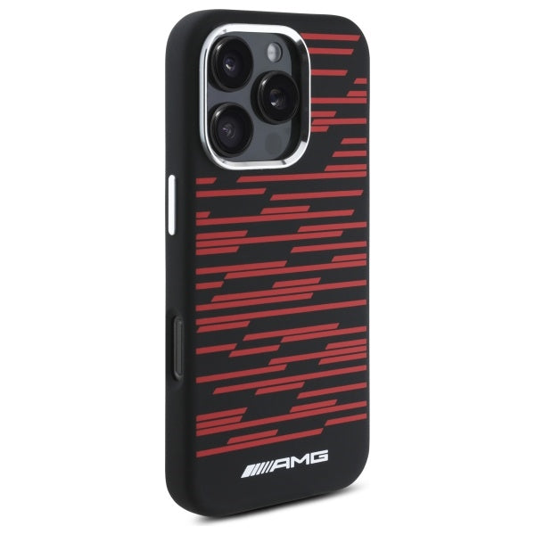 AMG Silicone Graphics MagSafe Case for iPhone 16 Pro Max - Black