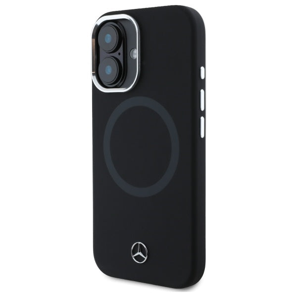 Mercedes MEHMP16S23SUTTK iPhone 16 6.1" black/black hardcase Silicone Tonal Logo MagSafe