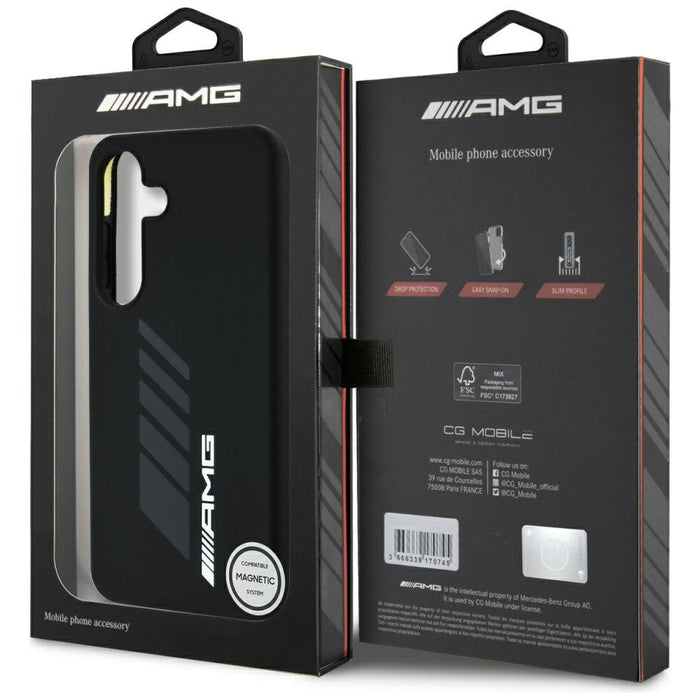AMG Oversize Rhombs MagSafe Case for Samsung Galaxy S25 - Black