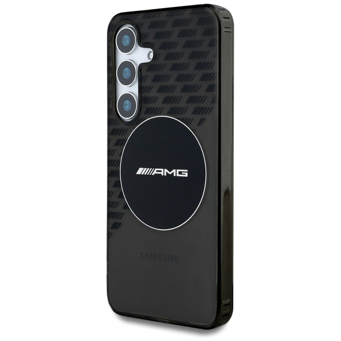 AMG Transparent Rhombs MagSafe Case for Samsung Galaxy S25 - Black