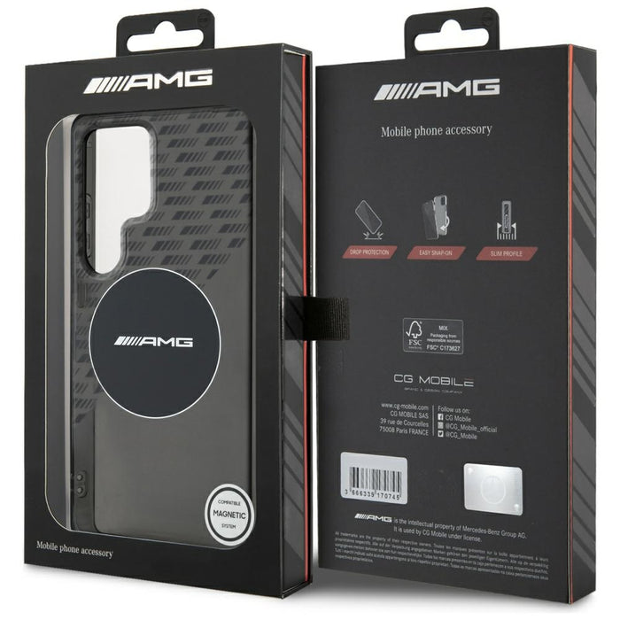 AMG Transparent Rhombs MagSafe Case for Samsung Galaxy S25 Ultra - Black