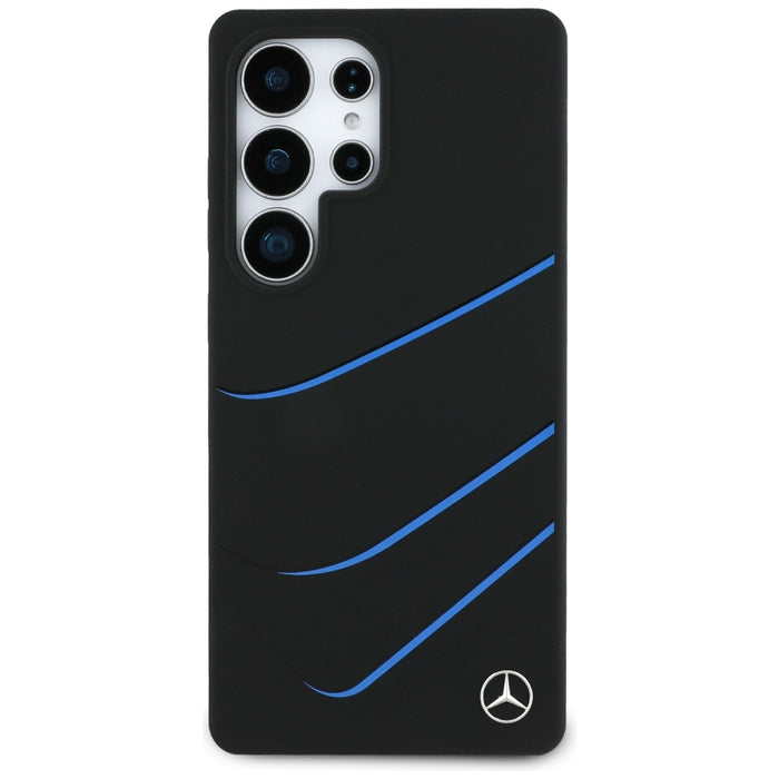 Mercedes Silicone Contrasted Curves MagSafe Case for Samsung Galaxy S25 Ultra - Black