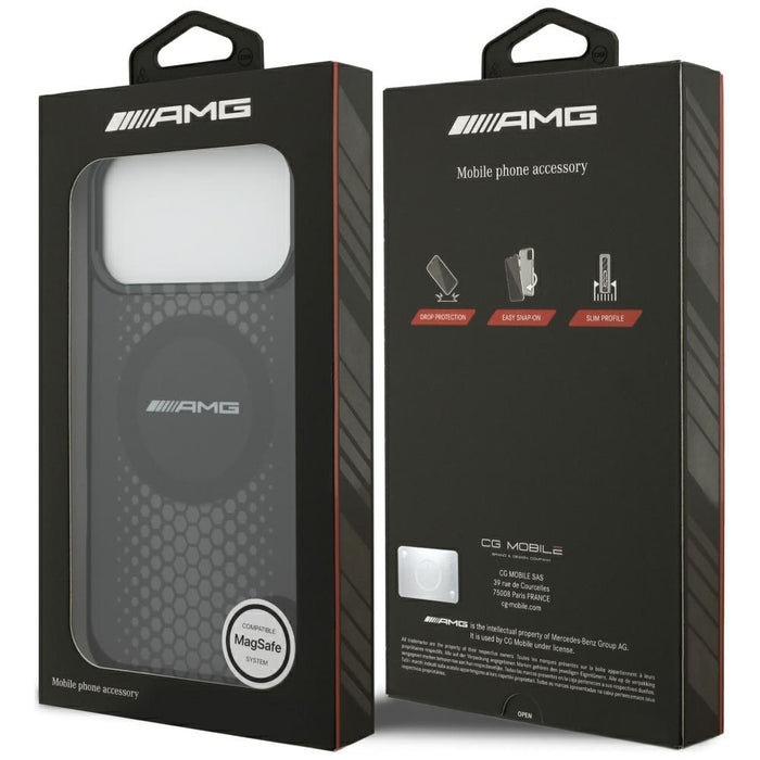 AMG Double Layer Transparent Graphics MagSafe Case for iPhone 17 Pro Max - Black