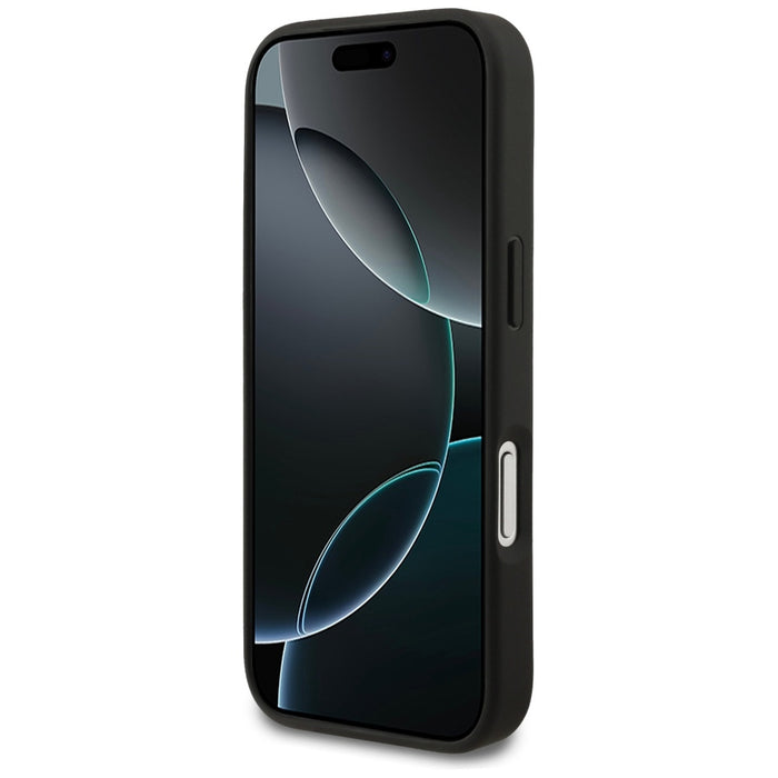 Mercedes Leather Laurel Leaves Stripes MagSafe Case for iPhone 17 Pro - Black
