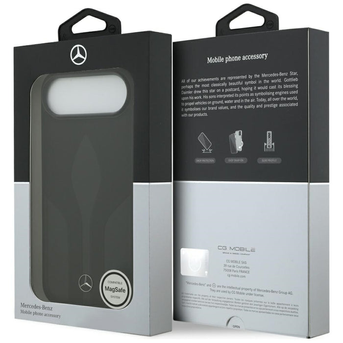 Mercedes Leather The Move MagSafe case for iPhone 17 Air - black