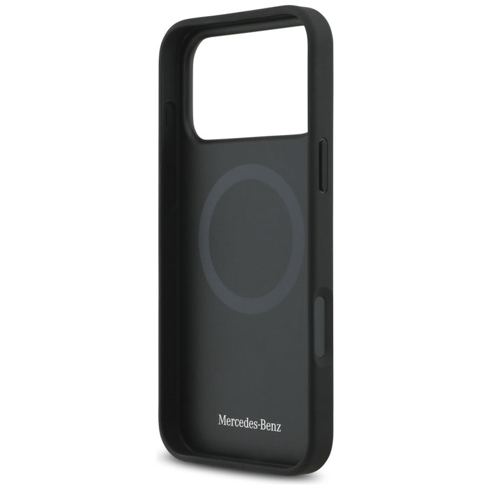 Mercedes Leather The Move MagSafe Case for iPhone 17 Pro Max - Black