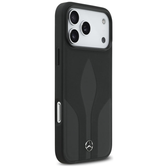Mercedes Leather The Move MagSafe Case for iPhone 17 Pro Max - Black