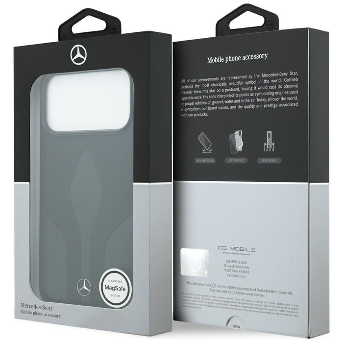 Mercedes Leather The Move MagSafe Case for iPhone 17 Pro Max - Black