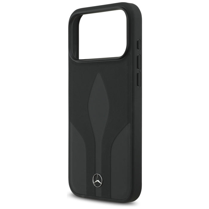 Mercedes Leather The Move MagSafe Case for iPhone 17 Pro Max - Black