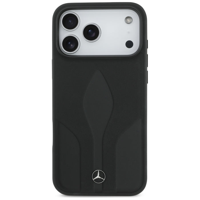 Mercedes Leather The Move MagSafe Case for iPhone 17 Pro Max - Black