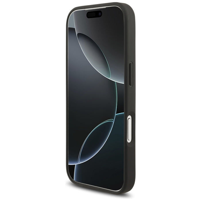 Mercedes Leather Large Laurel Leave MagSafe Case for iPhone 17 Pro - Black